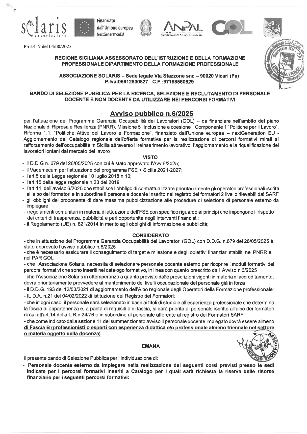 BANDO AVV. 6.2025 VIDIMATO CPI LERCARA_page-0001